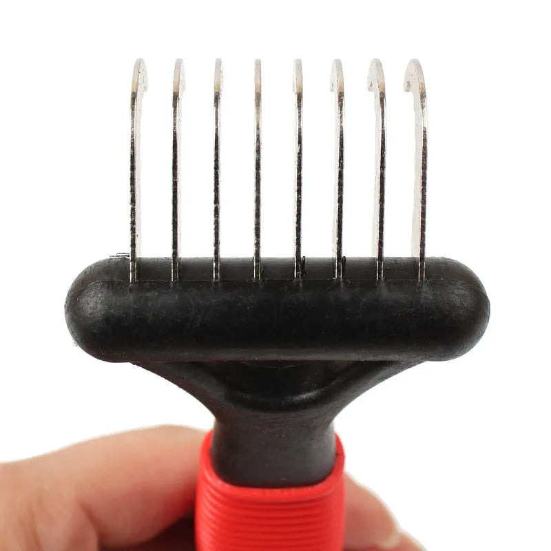 Pet Open Knot Comb Dematting Razor Rake Brush