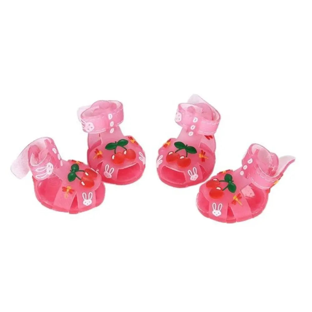 4Pcs/Set Cartoon Dog Summer Jelly Sandals