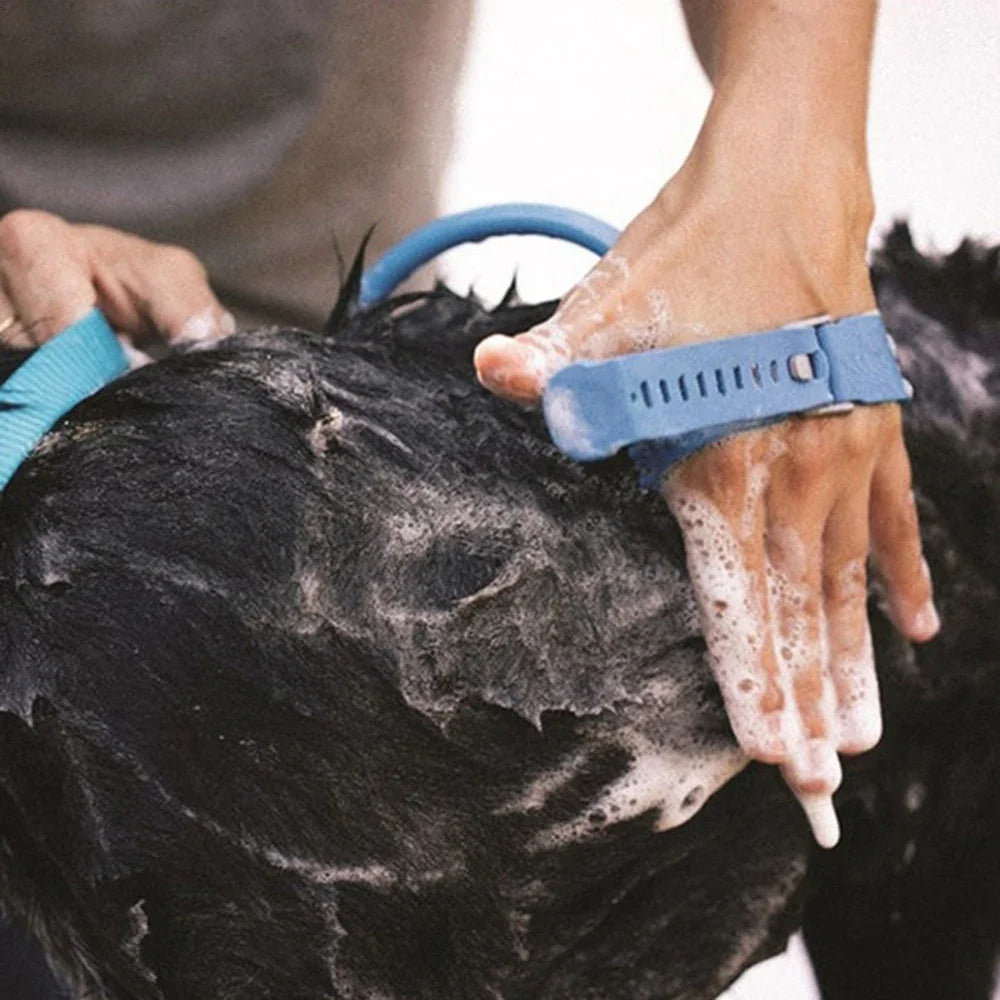 Dog Shower Nozzle Silicone Massage Tool