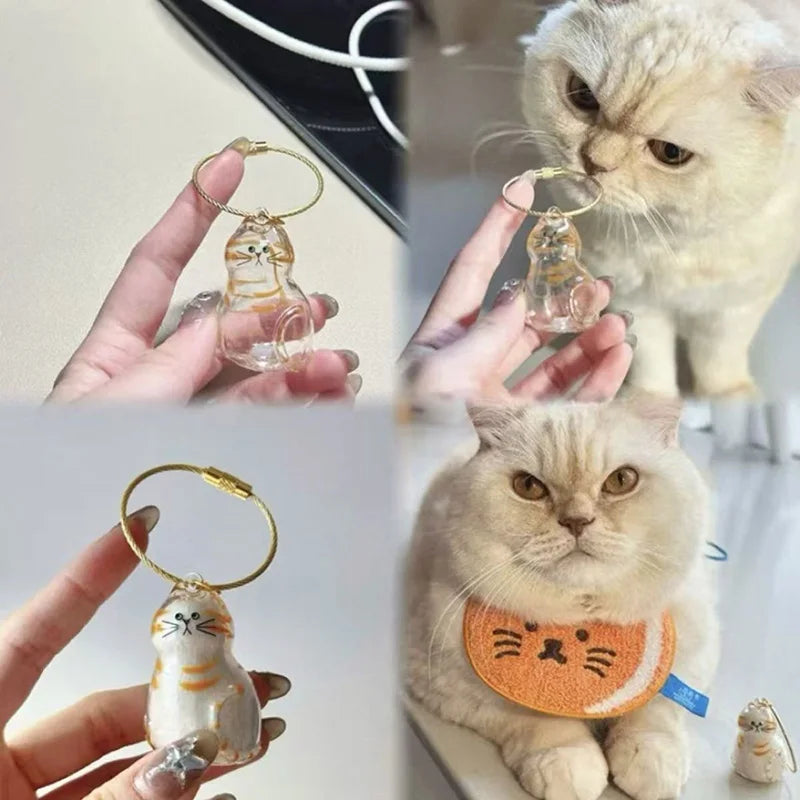 Cat Hair Storage Keychain Bottle