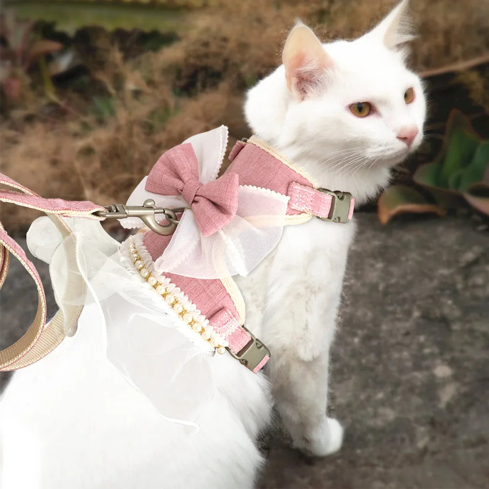 Nylon Cat Harness Leash Set