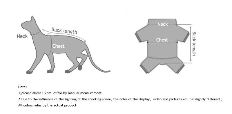 Sphynx Cat Clothing Warm Fleece 4-legged thick Coat