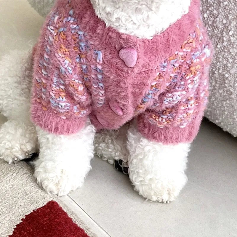 Pet Dog cardigan Sweaters for Small Dogs