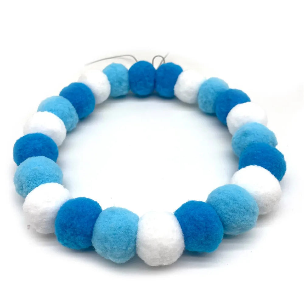 30pcs Tie Rainbow Flower Hair Ball