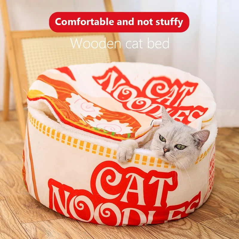 Cartoon Ramen Cat Nest
