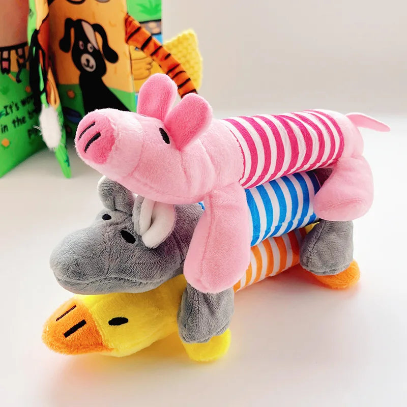 Dog Cat Fleece Toys Elephant Duck Pig Chicken