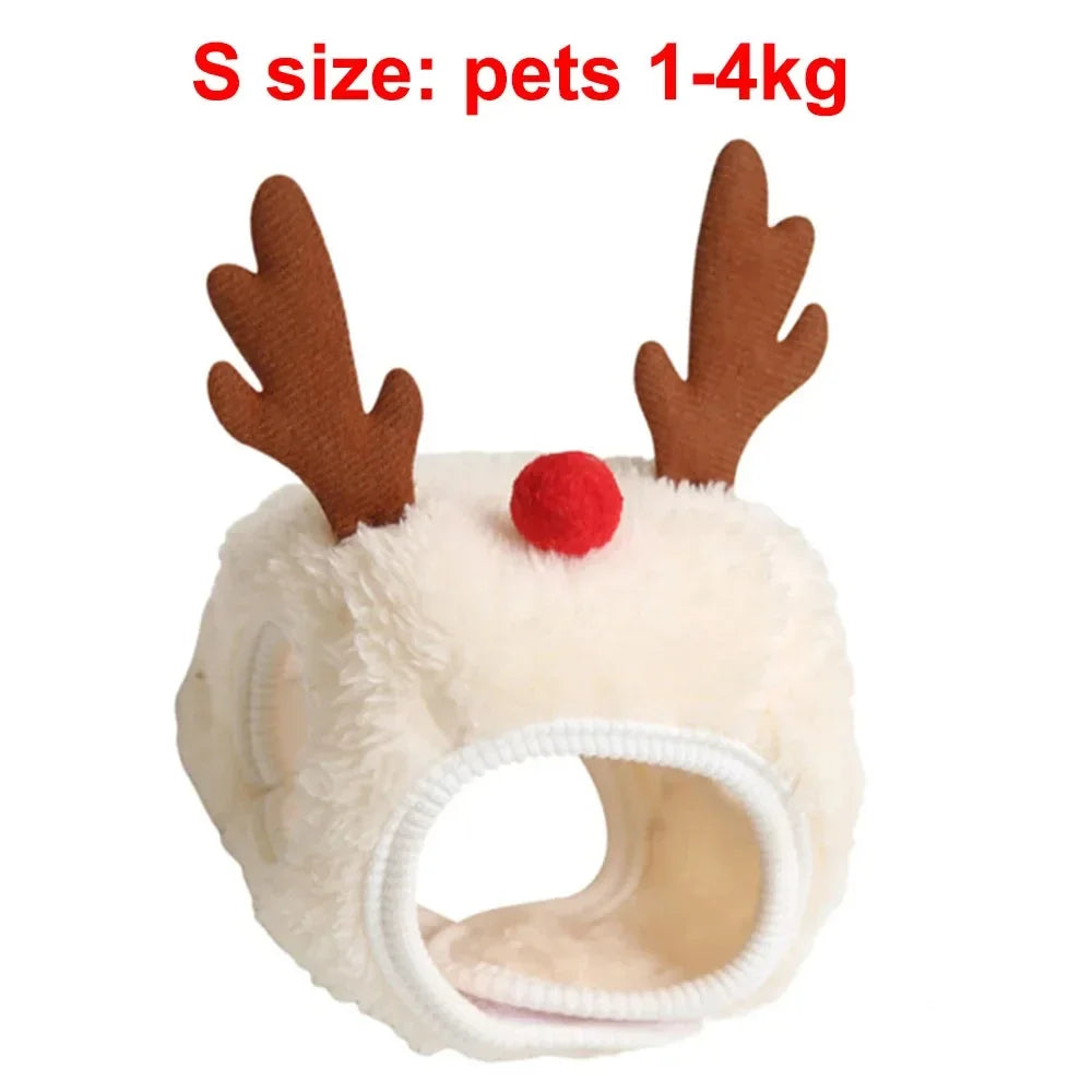 Christmas Puppy Dog Cat Costume Hat