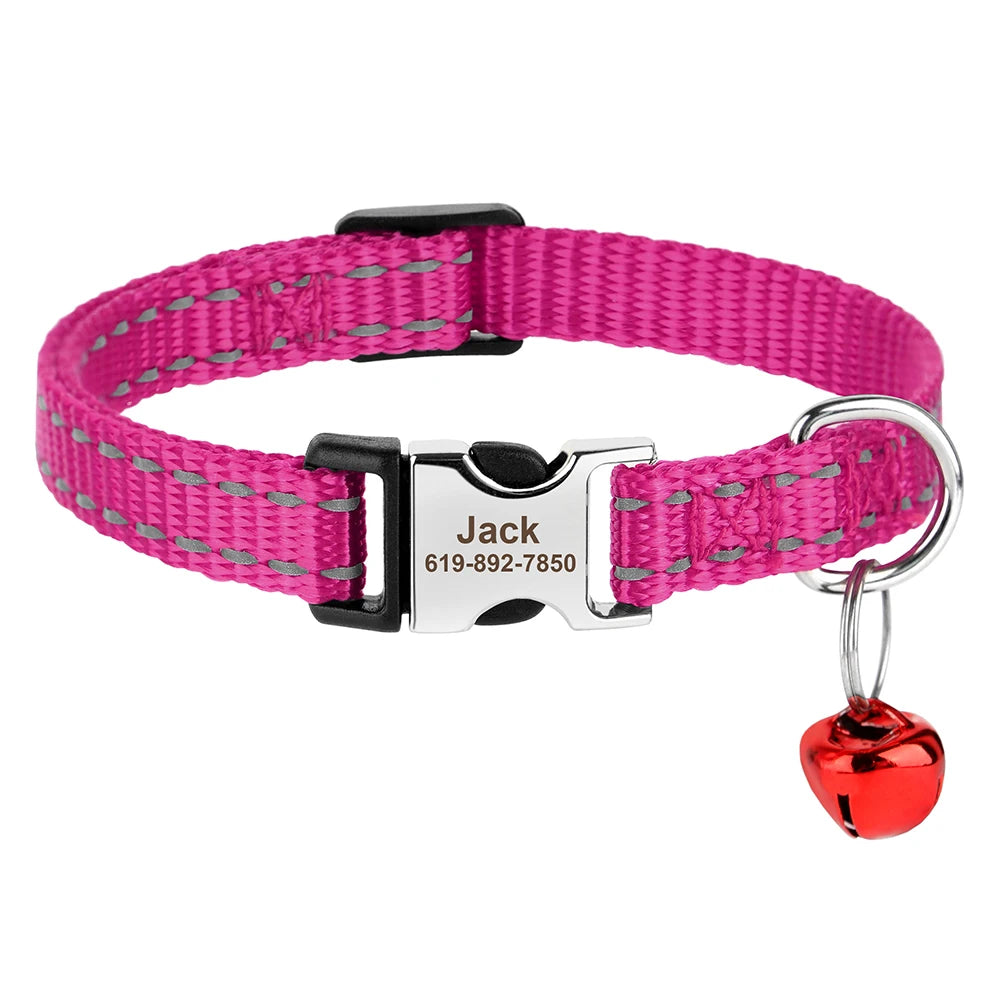 Custom Cat Collar Nylon Puppy Kitten Collars
