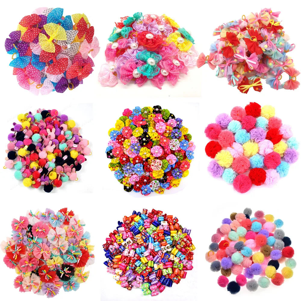 20pcs/lot Pet Dog Cat Hair Bows