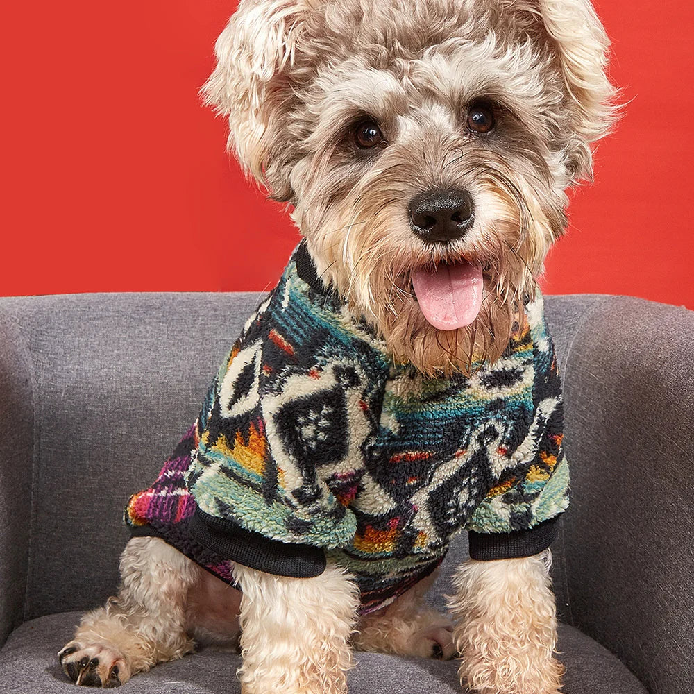 Totems Print Puppy Dog Sweater