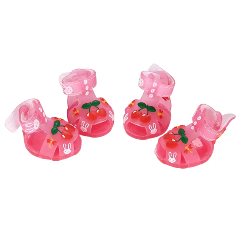 4Pcs/Set Cartoon Dog Summer Jelly Sandals