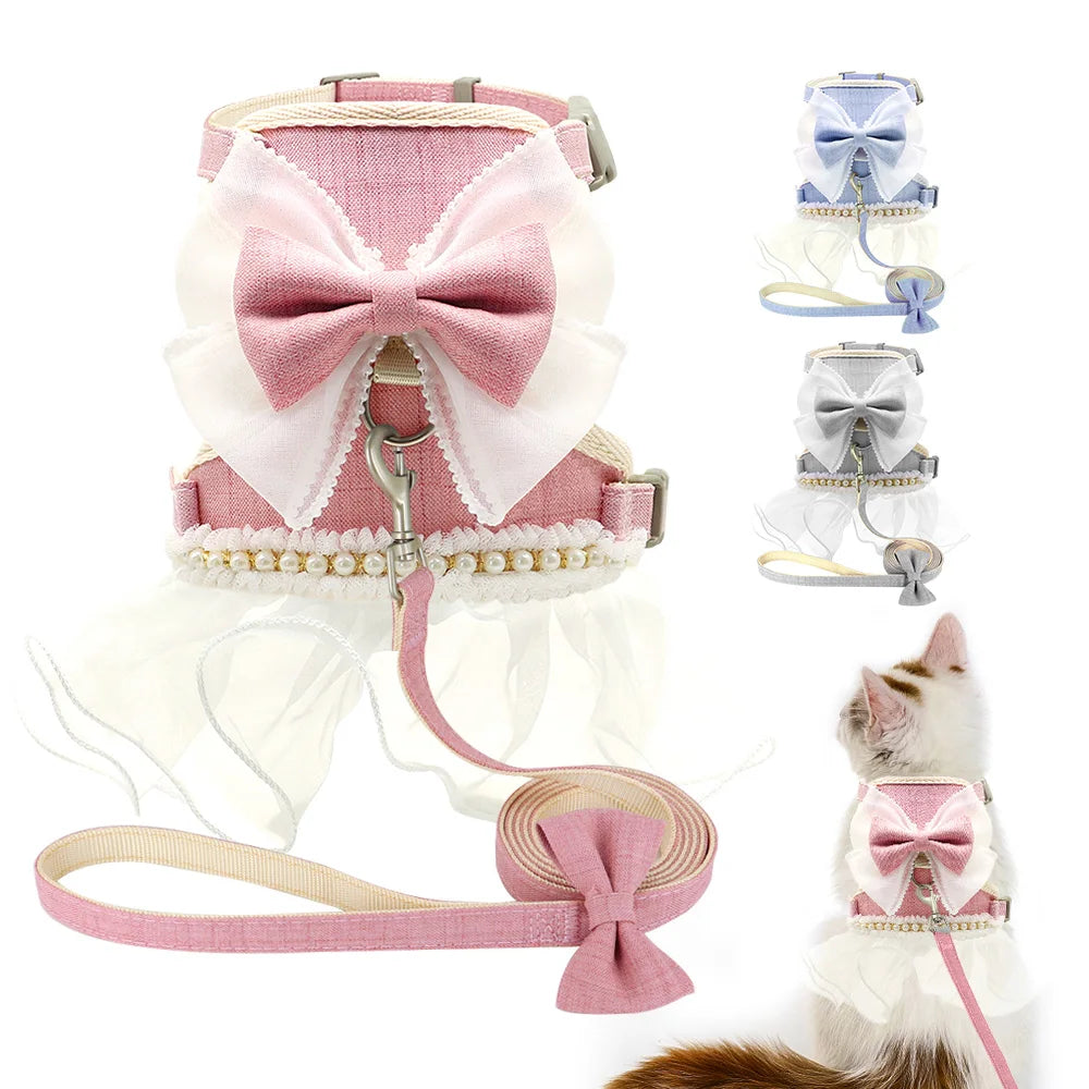 Nylon Cat Harness Leash Set