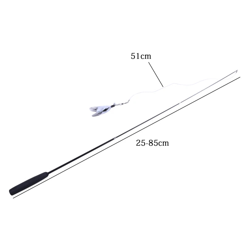 Cat Teaser Wands Three-section Telescopic Wand