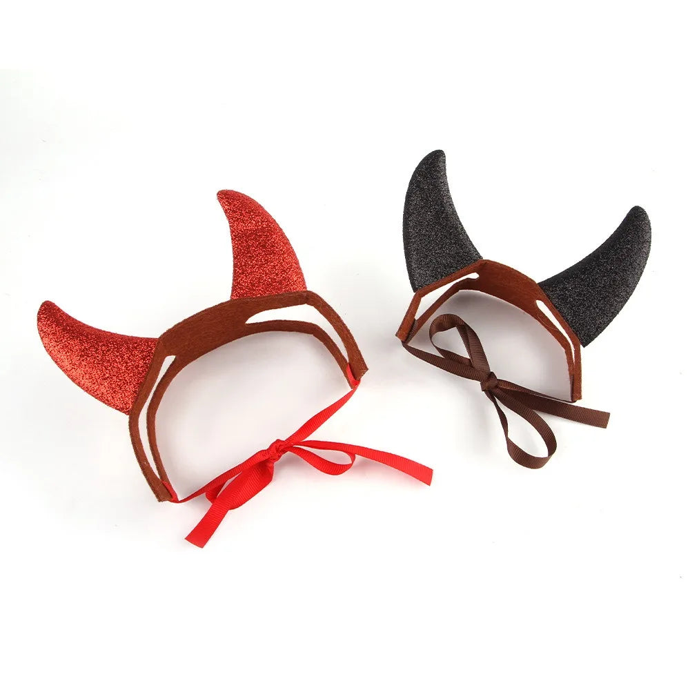 Halloween Ox Horn Headband for Cats
