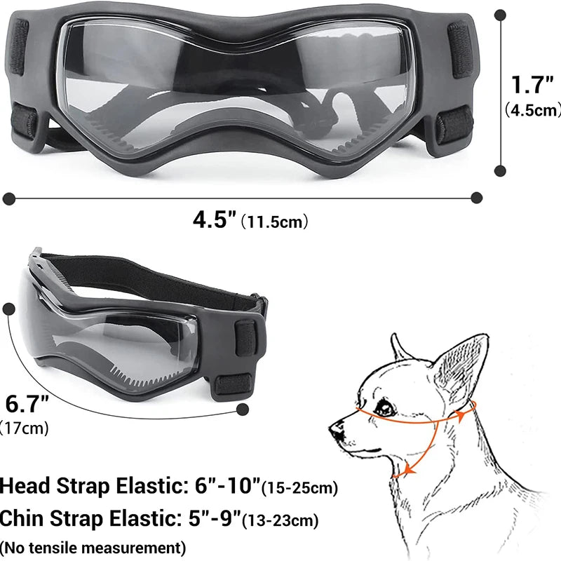 Dog Sunglasses Soft Adjustable UV Protection Pet Goggles