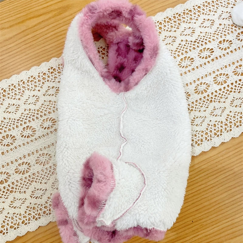Sphynx Cat Clothing Warm Fleece 4-legged thick Coat