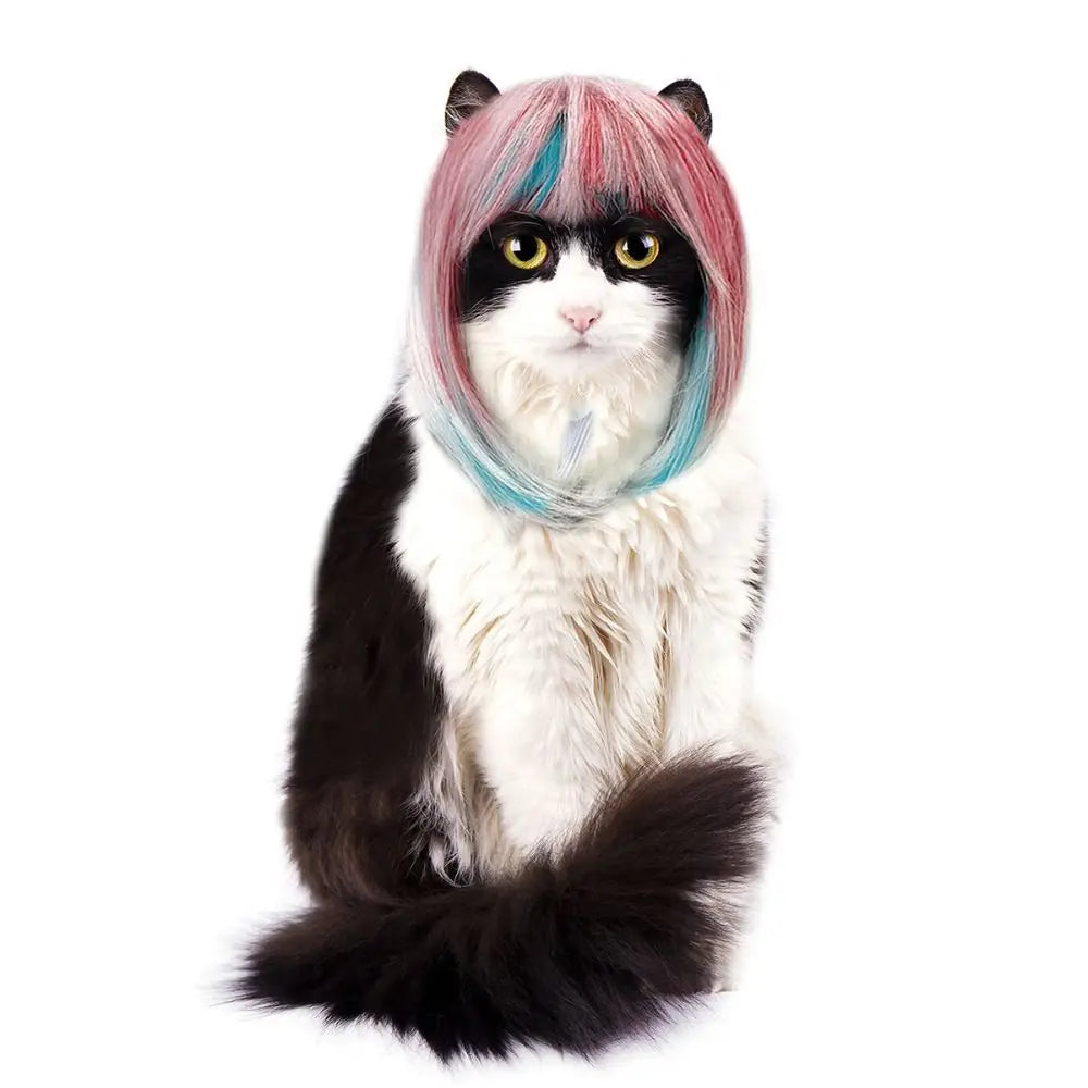 Fantasy Style Long Hair Dog Cat Costume Wig