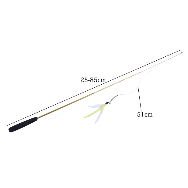 Cat Teaser Wands Three-section Telescopic Wand