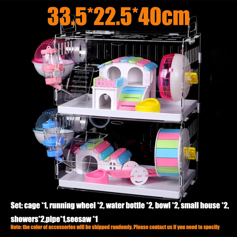 Drawer Type Acrylic Hamster Cage