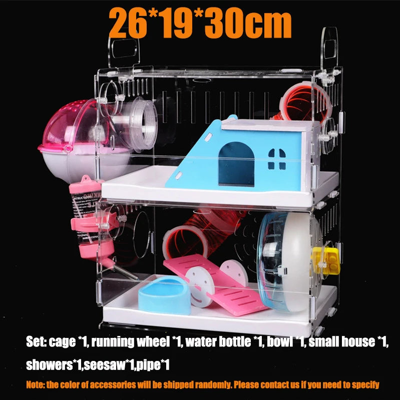 Drawer Type Acrylic Hamster Cage