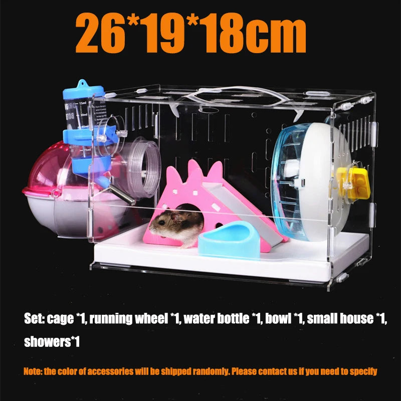 Drawer Type Acrylic Hamster Cage
