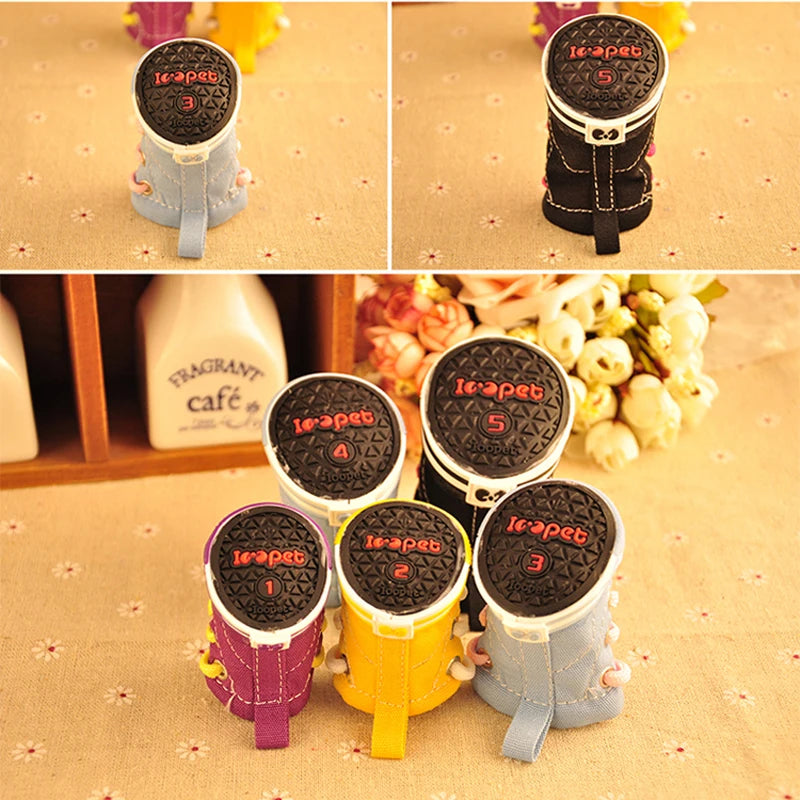 4pcs\lot Autumn Winter Outdoor warm Pet Dog Denim Shoes