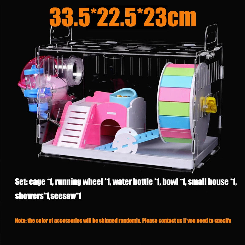 Drawer Type Acrylic Hamster Cage