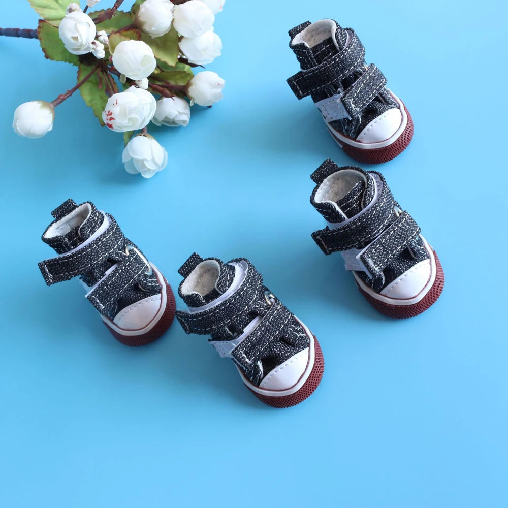 4 Pcs Puppy Pet Dog Anti-slip Shoes
