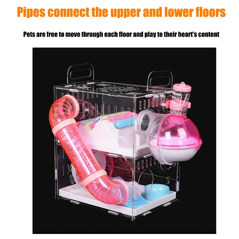 Drawer Type Acrylic Hamster Cage