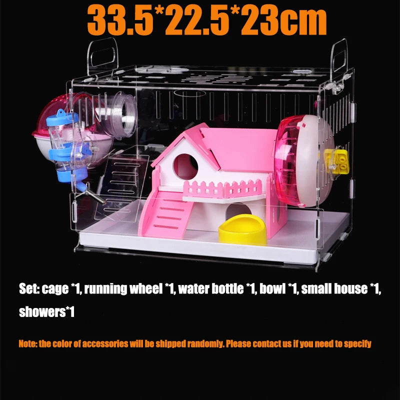 Drawer Type Acrylic Hamster Cage