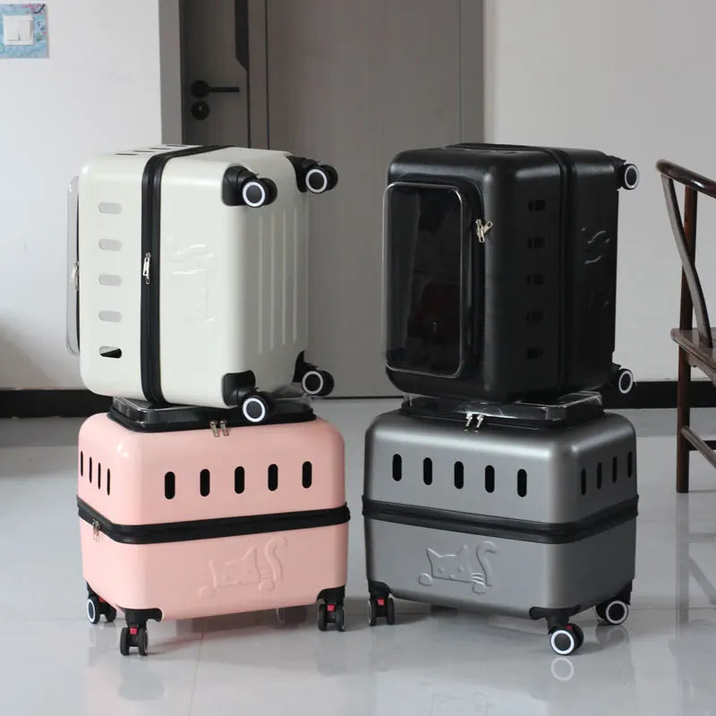 Large Pet Travel Carrier Rolling