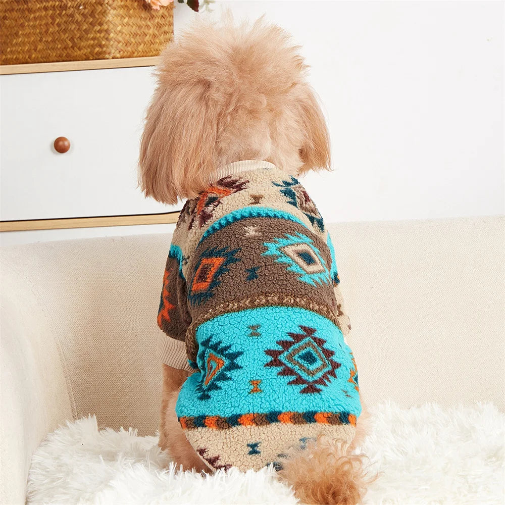 Totems Print Puppy Dog Sweater