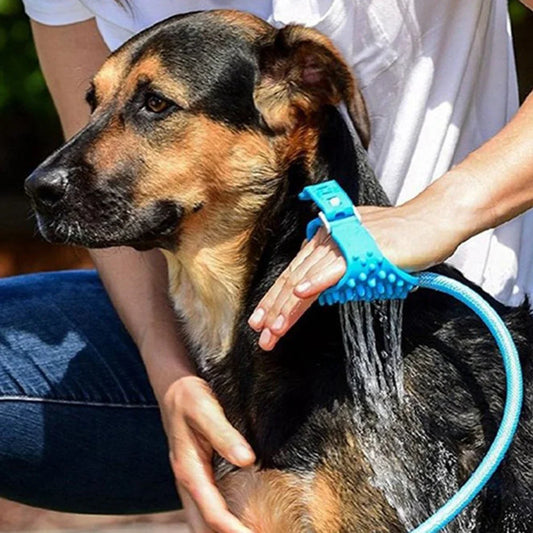 Dog Shower Nozzle Silicone Massage Tool