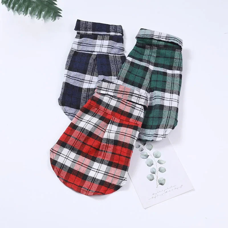 Dog Shirts British Style Plaid