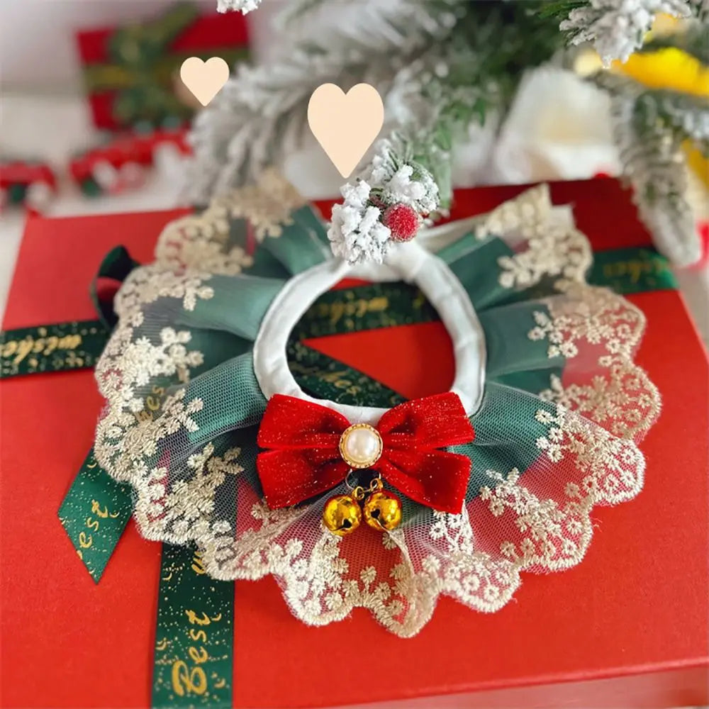 Organza Lace Bowknot Cat Collar