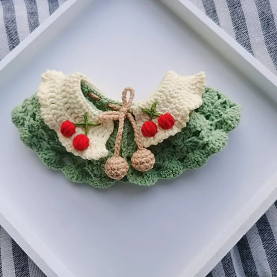 Small Pet Collar Knitted