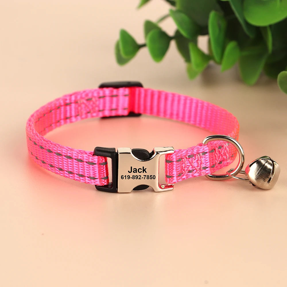 Custom Cat Collar Nylon Puppy Kitten Collars