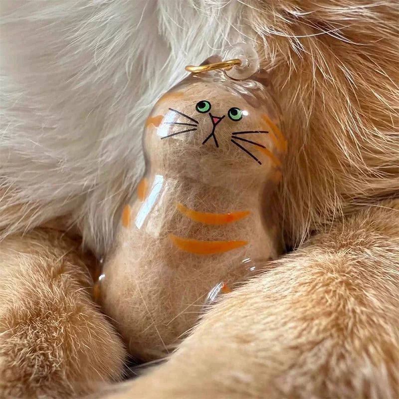 Cat Hair Storage Keychain Bottle