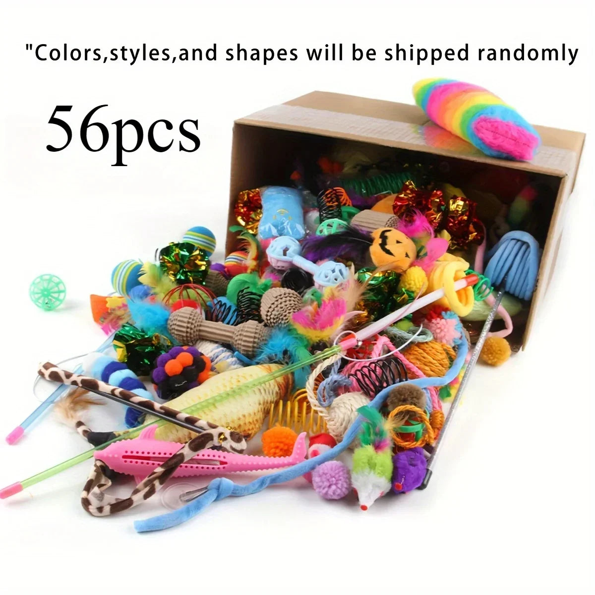 56pcs/28pcs/14pcs Cat Toys