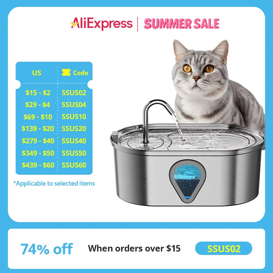 3.5L large capacity pet water dispenser