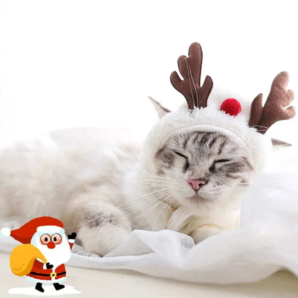 Christmas Puppy Dog Cat Costume Hat