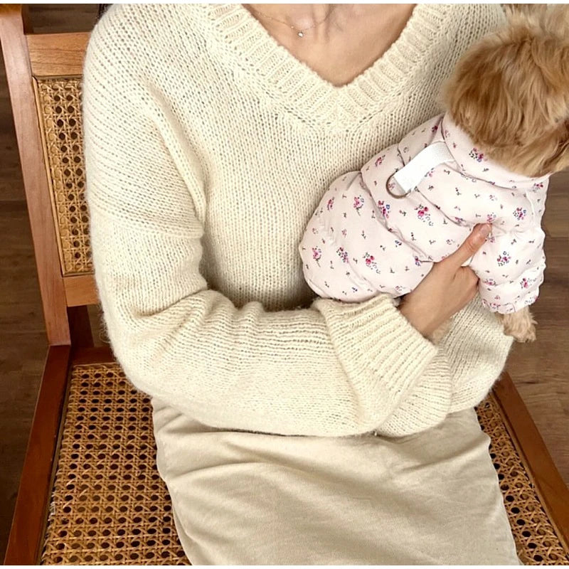 Pet Dog Thick Flower Down Jacket