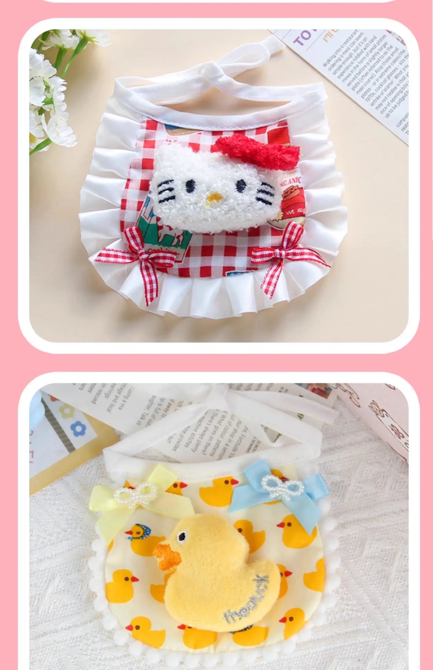1pc Pet Cat Bib Little Yellow Duck Pet Scarf