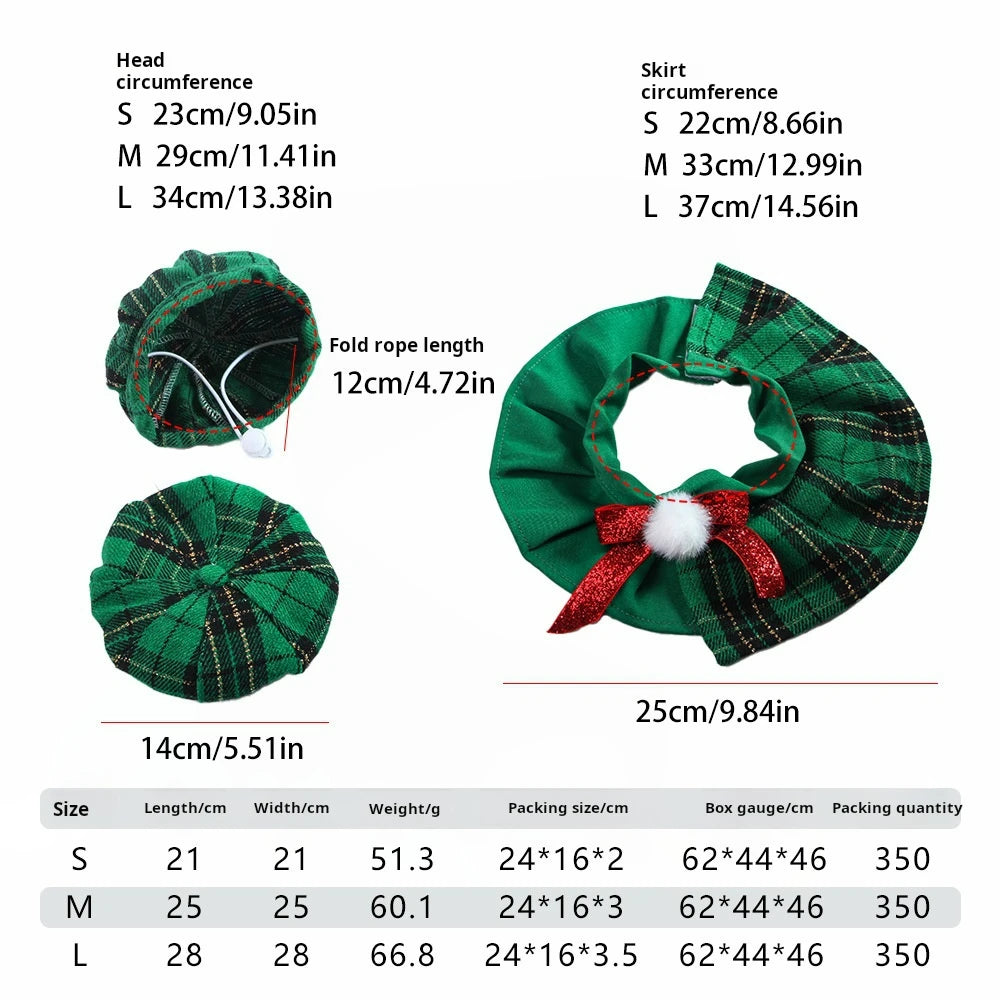 Christmas Cat Collars Hat