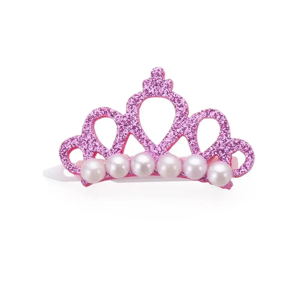 Small Dogs Faux Pearl Crown Shape Bows