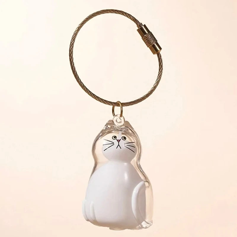 Cat Hair Storage Keychain Bottle