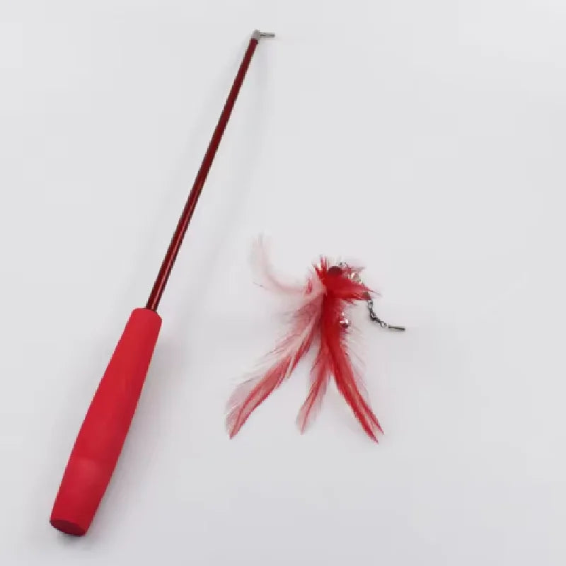 Cat Teaser Wands Three-section Telescopic Wand
