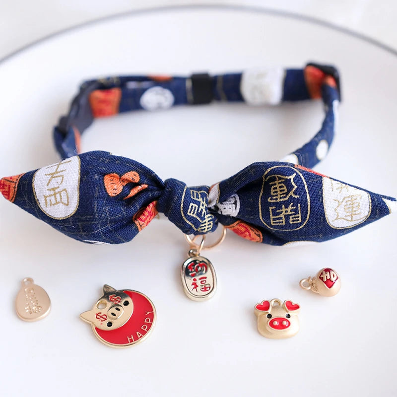 Cute Japanese Print Pet Dog Collars