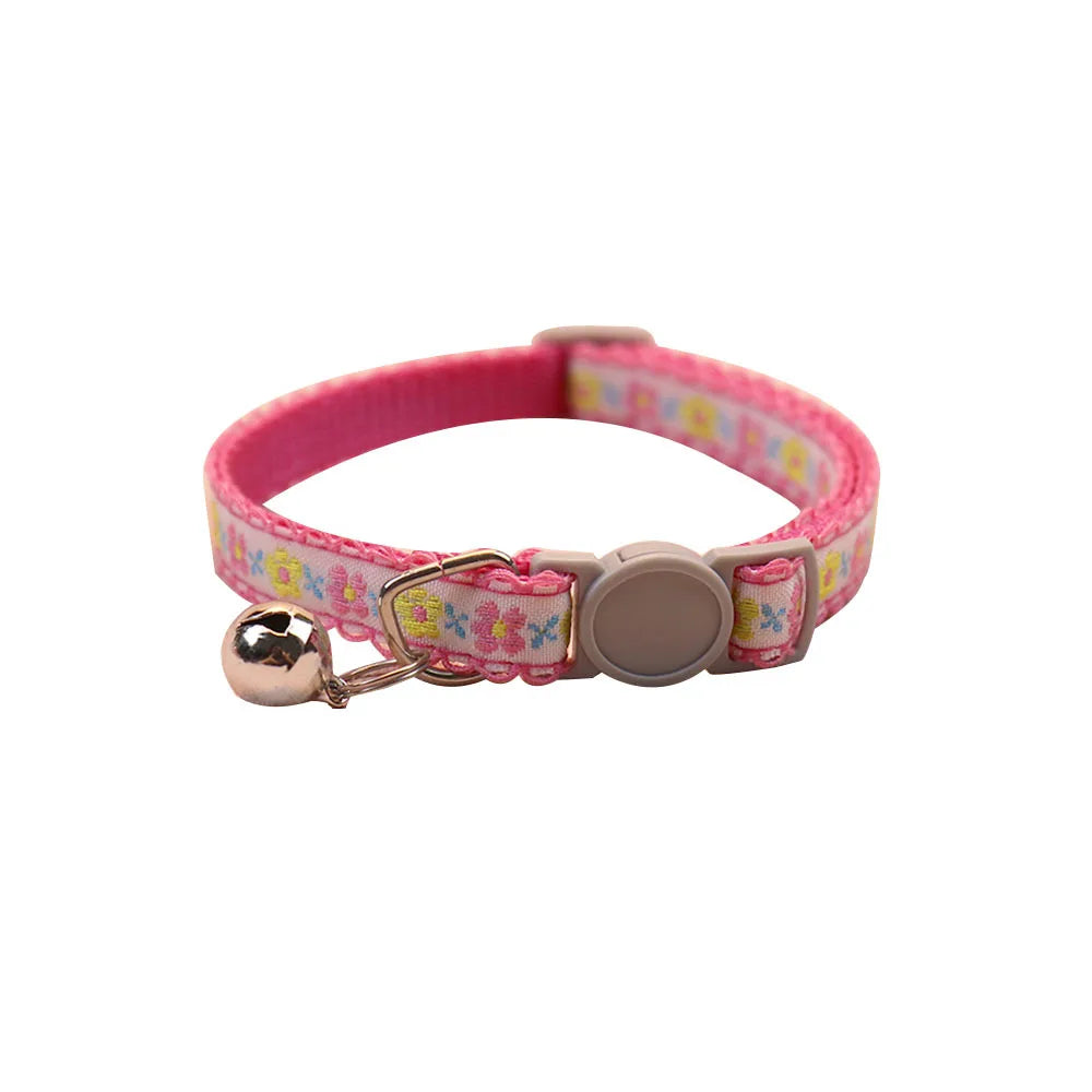 Hand Knitting Flower Collar With Bell