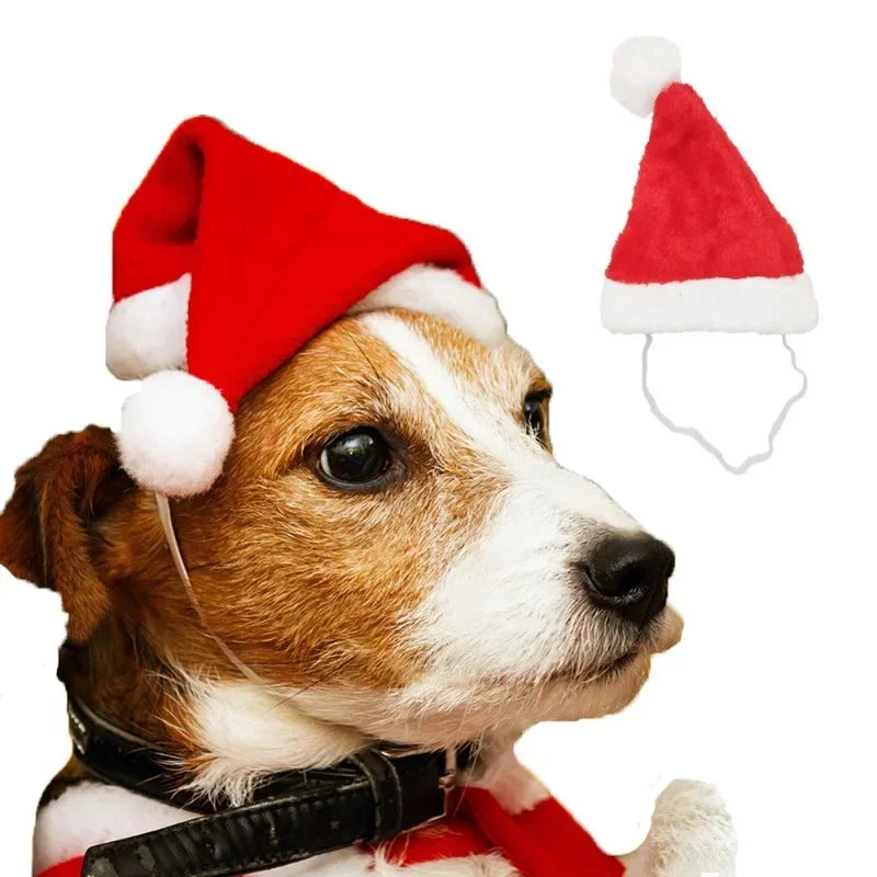 Deluxe Plush Christmas Pet Santa Hat
